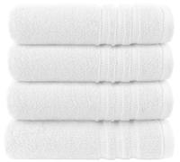 Wholesale Trade Dealz Pack of 2 & 4 Large Bath Sheet Towels 70 X 130 cm 100% Cotton Hotel Quality Bath Towels Soft Quick Drying & Highly Absorbent Big Bath Sheet 500GSM (4, White)