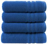 Wholesale Trade Dealz Pack of 2 & 4 Large Bath Sheet Towels 70 X 130 cm 100% Cotton Hotel Quality Bath Towels Soft Quick Drying & Highly Absorbent Big Bath Sheet 500GSM (4, Blue)