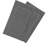 Wholesale Trade Dealz Pack of 2 Bath Mat Luxury 100% Cotton Non Slip Soft Terry Bathroom Rugs -750GSM Absorbent Washable Bath Mats (Charcoal)