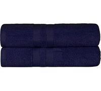 Wholesale Trade Dealz Pack of 2 Large Jumbo Bath Sheet Towels(75 x 150 cm) 100% Egyptian Cotton Big Bath Sheets Quick dry & Absorbent (Blue, Cotton)