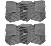 Wholesale Trade Dealz Pack of 6, 12, 24 & 48 Cotton Face Cloth Towels 500-GSM Super Soft 100% Egyptian Cotton Flannels Premium Washcloths Hotel Saloon Gym Towel Facial Cloths (6, Charcoal)