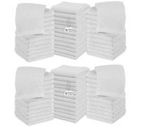 Wholesale Trade Dealz Pack of 6, 12, 24 & 48 Cotton Face Cloth Towels 500-GSM Super Soft 100% Egyptian Cotton Flannels Premium Washcloths Hotel Saloon Gym Towel Facial Cloths (12, White)