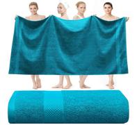 Wholesale Trade Dealz Super Jumbo Bath Sheet Massive Extra Large (150cm x 200cm, 600-GSM) Premium Soft Quality 100% Egyptian Cotton Huge Bath Sheets/Beach Towels (Teal/Turquoise)