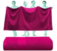 Wholesale Trade Dealz Super Jumbo Bath Sheet Massive Extra Large (150cm x 200cm, 600-GSM) Premium Soft Quality 100% Egyptian Cotton Huge Bath Sheets/Beach Towels (Pink)