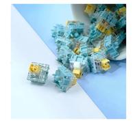Wholesales Sea Salt Lemon Switch Linear DIY Custom Mechanical Keyboard Compatible Cherry MX SMD 5Pin Switches IDGTTLDF(Sea salt lemon,10PCS)
