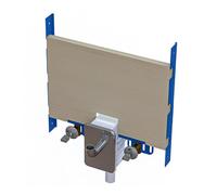 WholeSeal Wetroom Basin And Furniture Wall Frame with Chrome Trap | Silver | Galvanised Steel/Plywood | 500mm x 500mm x 80mm