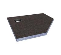 WholeSeal Wetroom Pentagon Shower Tray Former with Corner Square Waste Outlet | Structural Foam with Mortar Coating | 1000mm x 1000mm x 30mm
