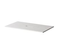 WholeSeal Wetroom Rectangular Shower Tray Former with 300mm Centre Linear Waste Outlet | Structural Foam with Mortar Coating | 1600mm x 900mm x 30mm