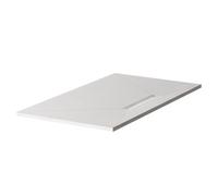 WholeSeal Wetroom Rectangular Shower Tray Former with 600mm Offset Linear Waste Outlet | Structural Foam with Mortar Coating | 1600mm x 900mm x 30mm