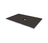WholeSeal Wetroom Rectangular Shower Tray Former with Centre Square Waste Outlet | Structural Foam with Mortar Coating | 1600mm x 900mm x 30mm