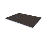WholeSeal Wetroom Rectangular Shower Tray Former with End Square Waste Outlet | Structural Foam with Mortar Coating | 1200mm x 900mm x 30mm