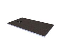 WholeSeal Wetroom Rectangular Shower Tray Former with End Square Waste Outlet | Structural Foam with Mortar Coating | 1600mm x 900mm x 30mm