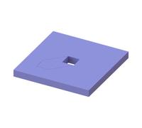 WholeSeal Wetroom Square Shower Substrate with Corner/Centre Square Waste Outlet | structural Foam | 900mm x 900mm x 80mm
