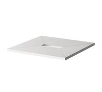 WholeSeal Wetroom Square Shower Tray Former with 300mm Centre Linear Waste Outlet | Structural Foam with Mortar Coating | 900mm x 900mm x 30mm