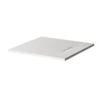 WholeSeal Wetroom Square Shower Tray Former with 300mm End Linear Waste Outlet | Structural Foam with Mortar Coating | 1000mm x 1000mm x 30mm