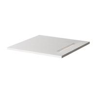 WholeSeal Wetroom Square Shower Tray Former with 600mm End Linear Waste Outlet | Structural Foam with Mortar Coating | 900mm x 900mm x 30mm