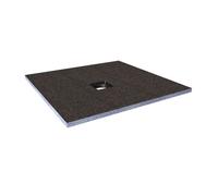 WholeSeal Wetroom Square Shower Tray Former with Centre Square Waste Outlet | Structural Foam with Mortar Coating | 900mm x 900mm x 30mm