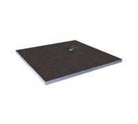 WholeSeal Wetroom Square Shower Tray Former with Corner Square Waste Outlet | Structural Foam with Mortar Coating | 900mm x 900mm x 30mm