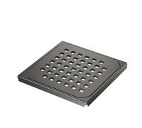 WholeSeal Wetroom Square Waste Designer Grid Cover Plate | Matt Anthracite | Stainless Steel | 120mm
