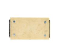 WholeSeal Wetroom Universal Valve Fitting Plate | Brown | Galvanised Steel/Plywood | 405mm x 220mm x 60mm