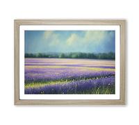 Wholesome Bluebell Field Framed Print | A2 Oak Framed Wall Art | Ready to Hang | Modern Nature Picture | Living Room Bedroom Lounge Office