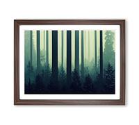 Wholesome Forest H1022 Framed Print for Living Room Bedroom Home Office Décor, Wall Art Picture Ready to Hang, Walnut A3 Frame (46 x 34 cm)