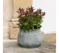 Wholesome Home Galvanised Flower Pot - Round (Medium)
