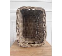 Wholesome Home Rectangular Grey And Buff Pull Out Basket (Medium 40Cm)