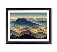 Wholesome Mountain Landscape Framed Print | A2 Black Framed Wall Art | Ready to Hang | Modern Landscape Picture | Living Room Bedroom Lounge Office