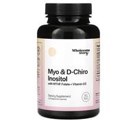 Wholesome Story, Myo & D-Chiro Inositol with MTHF Folate + Vitamin D3, 120 Vegetarian Capsules