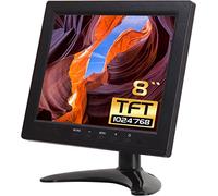 WHOLEV Small HDMI Monitor - 8" TFT LCD 1024x768 with VGA/AV/HDMI/BNC/USB Input for Office/Store/House Security Camera, Raspberry Pi PC, DVD DVR, Built-in Speaker, Remote Control