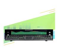 WHOOLEFUN 31-band graphic equalizer, dual 10-band balanced tuning, graphic EQ, 12 rhythm patterns, LED music spectrum analyzer, for the recording studio