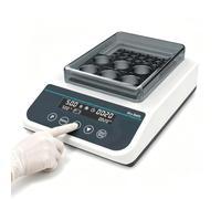 WHOOLEFUN Dual Module Lab Dry Bath, 100℃ Heating Metal Bath, Use Both Modules At The Same Time, 9 Program Setups, 5s-24h Timing, Aluminum Thermal Blocks, For Scientific Research DB100-2P
