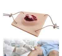 WHOOLEFUN Tibial Fracture Simulator, Limb Open Model Fracture Training Model, with Elastic Straps, Wearable Wound Training Model, for Hemostasis Training, First Aid Practice