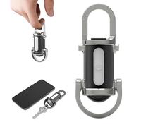 Whoonly 6000 Lumen 3 in 1 Mini Flashlight Keychain USB Rechargeable USB C, Waterproof IPX6 Tactical Lamp with 5 Modes with Self-Defense Strobe, Power Bank (Black Silver)