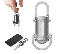 Whoonly 6000 Lumen Flashlight, 3 in 1 Mini Flashlight Keychain USB Rechargeable USB C, Waterproof IPX6 Tactical Lamp with 5 Modes with Self-Defense Strobe, Power Bank (Silver)