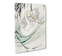 Whooper Swan By Numata Kashu Canvas Print | Gallery Wrapped 30mm Frame Wall Art | 30x20 inches | Ready to Hang | Asian Bird Picture | Living Room Bedroom Lounge Office