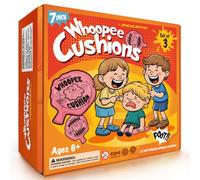 Whoopie Cushion 3 Pack - Three 7 inch Self-Inflating Whoopee Cusions Premium Rubber for Louder Fart Sound, Gag Gifts for Kids and Adults, April Fools Pranks
