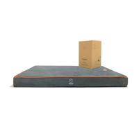 Whoopub Dog Orthopedic and Crate Beds, Made of Memory and High Resilience Foram, Two-Sided Use, Providing Soft and Relatively Hard Support, with an Extra Inner Waterproof Protector (Gray, Medium)