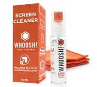 WHOOSH! Screen Shine Go MacBook Screen Cleaner - 30 mL Pocket-Sized, Travel Approved Bottle with Microfiber Cloth - Powerful, Streak-Free Cleaning fo