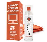 WHOOSH! Screen Shine Go XL - 100 ml with Microfiber Cloth - Powerful Streak-Free Screen Cleaner Spray and Wipe for MacBook, Laptop, Car, Eyeglasses & Phone - Sleek Bottle for Home, Work or Travel
