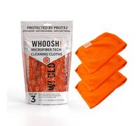 WHOOSH! Tech Cleaning Cloths, 3 High Quality Microfibre Cloths, Collect Dirt and Dust, Anti-Microbe Cloths, Phone and Computer Screen Cleaning, Screen Dirt Removal, Igienic Detergent, 35.6 x 35.6 cm