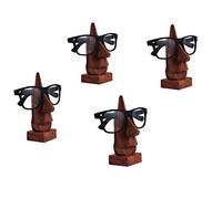 WhopperIndia Set of 4 Wooden Spectacle Holder, Eyewear Holder, Eyeware Retainer Holder, Sunglasses Stand, Goggles Holder Perfect for Family - 6 inch