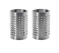 WhopperIndia Stainless Steel Utensil Organizer Caddy, 2 Pack - Organizes Medium Utensils, Spatulas, Ladles, Spoons, Tongs, Whisks