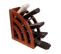 WhopperIndia Wooden Desktop Storage Organizer/Remote Control Caddy Holder Wood Box Container for Desk, Office Supplies (19.05 x 7.62 x 15.24 cm)