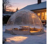 WHOROB 9.8 x FT All Weather Pop Up Bubble Tent, Carrying Bag for 7-9 People, PVC igloo dome, Portable Rain Shelter Camping Fishing Cheering