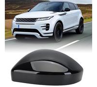 WHOROB Left N/S Passenger Side Gloss Black Front Door Wing Mirror Cover Caps For Jaguar F-Pace E-Pace Land Rover Range Rover Evoque Discovery Sport SUV 2014-2022, EJ32-17E702-AA, K8D2-17E702-AD