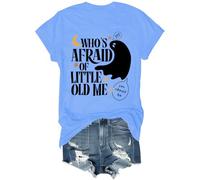 Who's Afraid of Little Old Me Shirt, Whos Afraid of Little Old Me Shirt, Funny Halloween Ghost T-Shirt Carolina Blue
