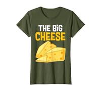 Who's Boss Here- The CEO Dad Funny Sunglasses The Big Cheese T-Shirt, Women, Olive Green, Medium