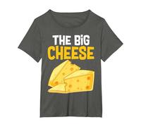 Who's Boss Here- The CEO Dad Funny Sunglasses The Big Cheese T-Shirt, Women's Plus, Asphalt Grey, 5X